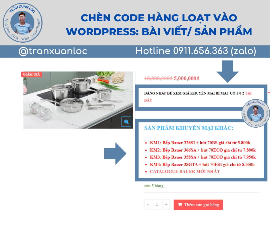 Txl Cach Chen Noi Dung Vao Bai Viet San Pham Hang Loat Cho Wordress Khong Can Biet Code