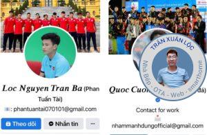 Nhâm Mạnh Dũng và một số cầu thủ Việt Nam bị đổi tên Facebook