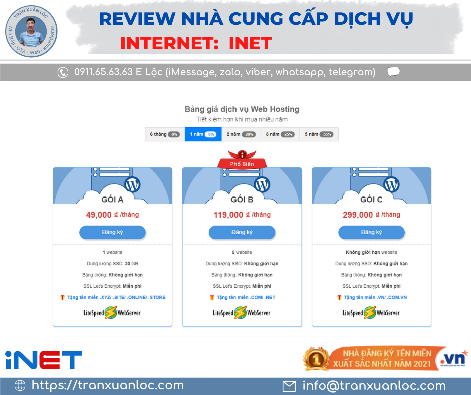 Txl Review Nha Cung Cap Dich Vu Internet Inet Web Hosting