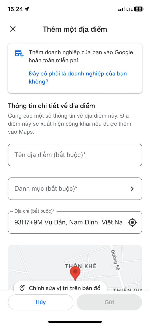 Cach Them Dia Diem Con Thieu Tren Ban Do Google Map 100 Thanh Cong Tren Dien Thoai Di Dong 3